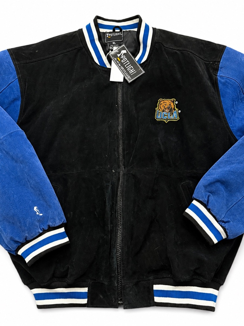 UCLA Bruins Genuine Leather Varsity Jacket XL NWT Embroidered NCAA Spotlight